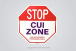 CUI Zone Stop Sign 2-pack heavy duty aluminum with red and white authorized personnel only message