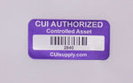 Purple CUI Authorized Control Asset Label with barcode and serial number for device inventory managementGeneric - CUI Compliance Starter Pack Without U.S. Government Property