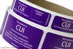 CUI Labels Combo Pack SF 902 and SF 903 with purple U.S. Government property stickers