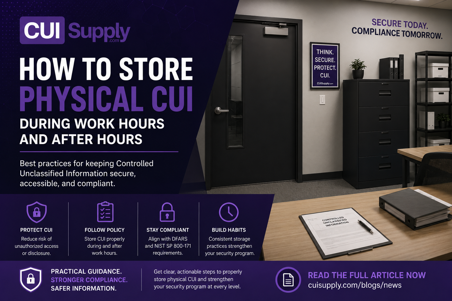 How to Store Physical CUI During Work Hours and After Hours