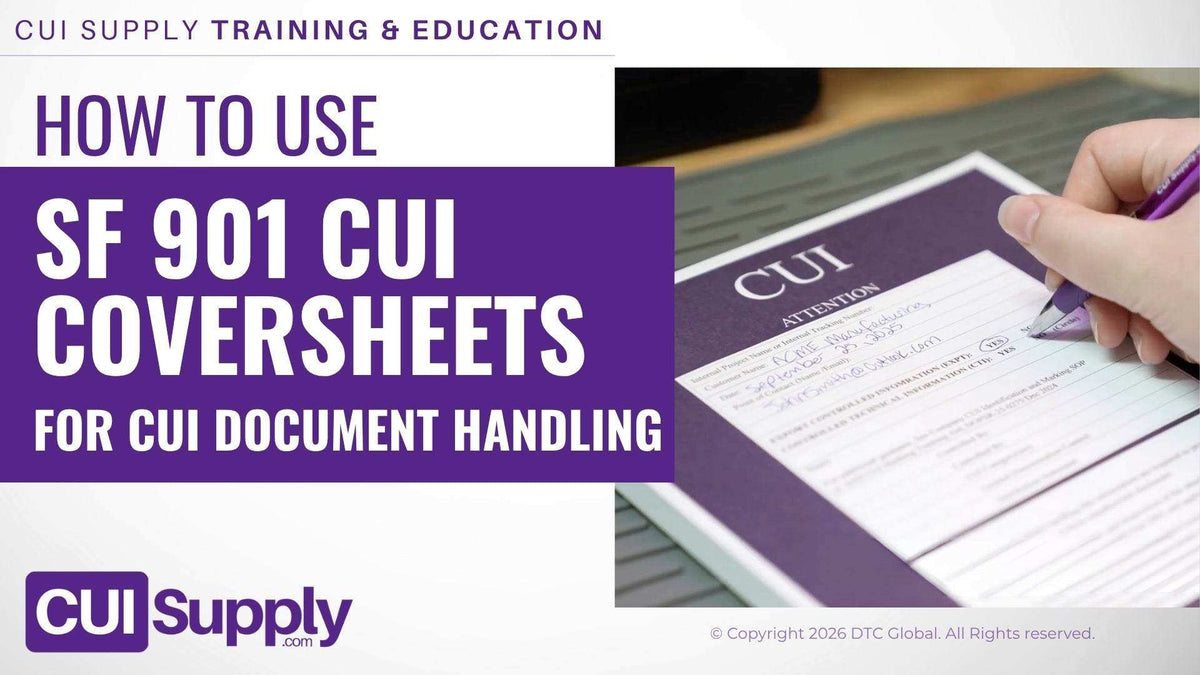 SF 901 CUI Cover Sheets on top of sensitive document packets for Controlled Unclassified Information handling guidance How to Use SF 901 CUI Cover Sheets for CUI Document Handling