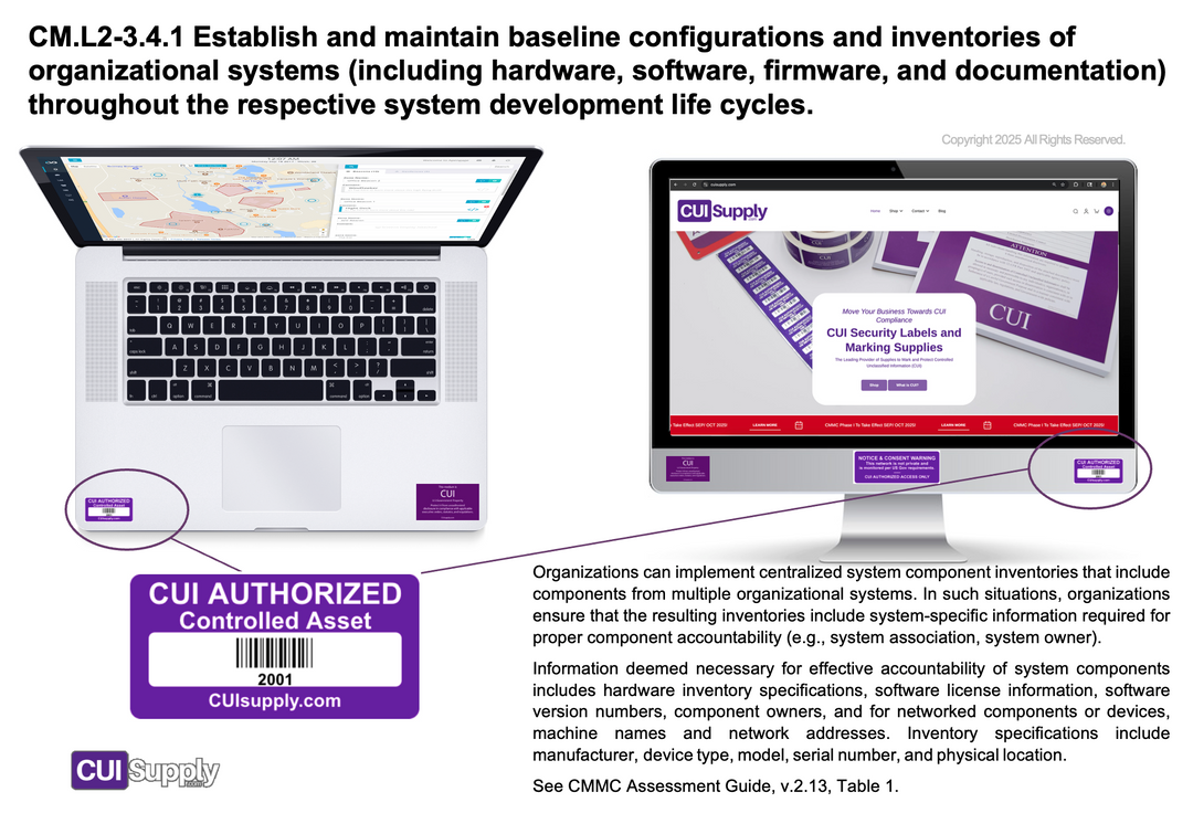 CUI Authorized Controlled Asset Labels