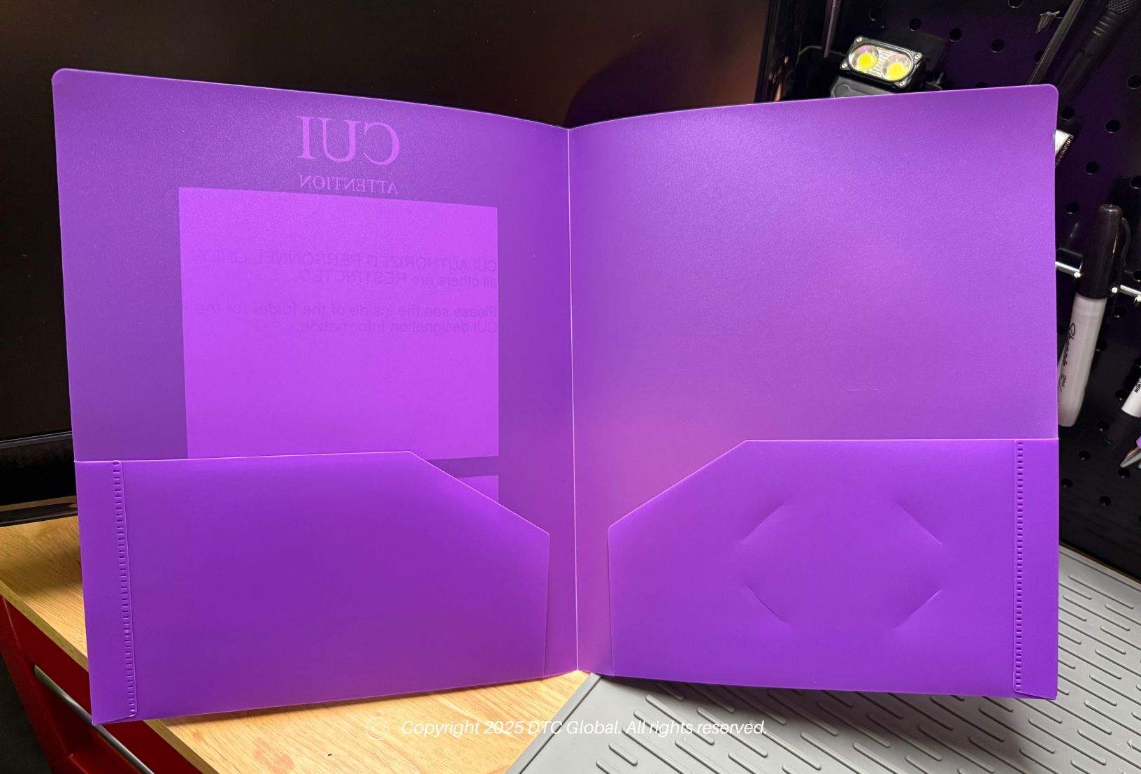 SF 901 CUI Coversheet and Folders open with two pockets for secure document storage