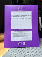 SF 901 CUI Coversheet and Folders with official CUI markings and restriction notices