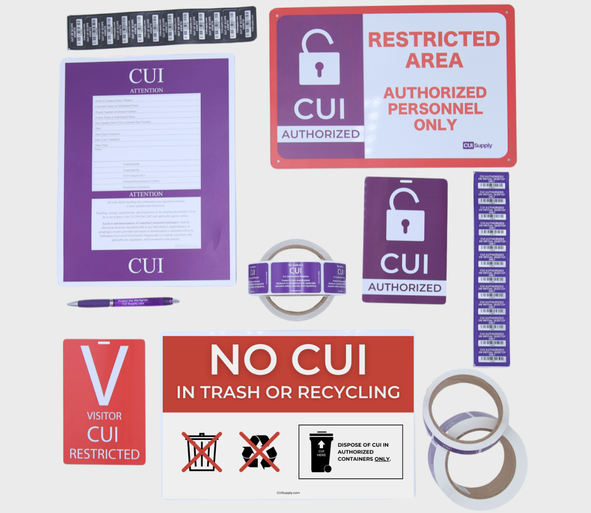 CUI Supply- CUI Security Labels and Marking Supplies