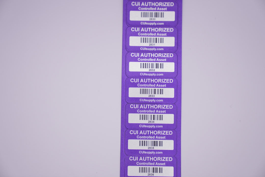 CUI Authorized Control Asset Labels