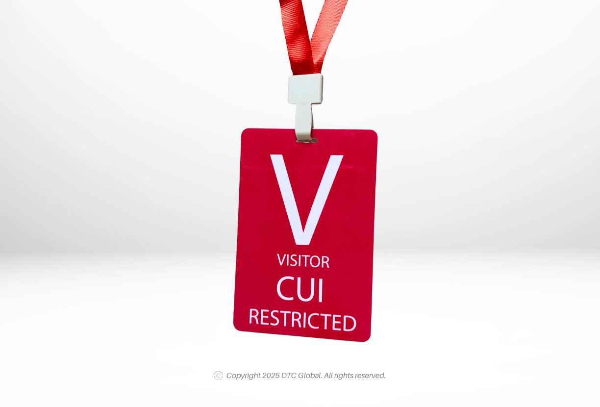 CUI RESTRICTED- Red Visitor ID Badge (5 pack)