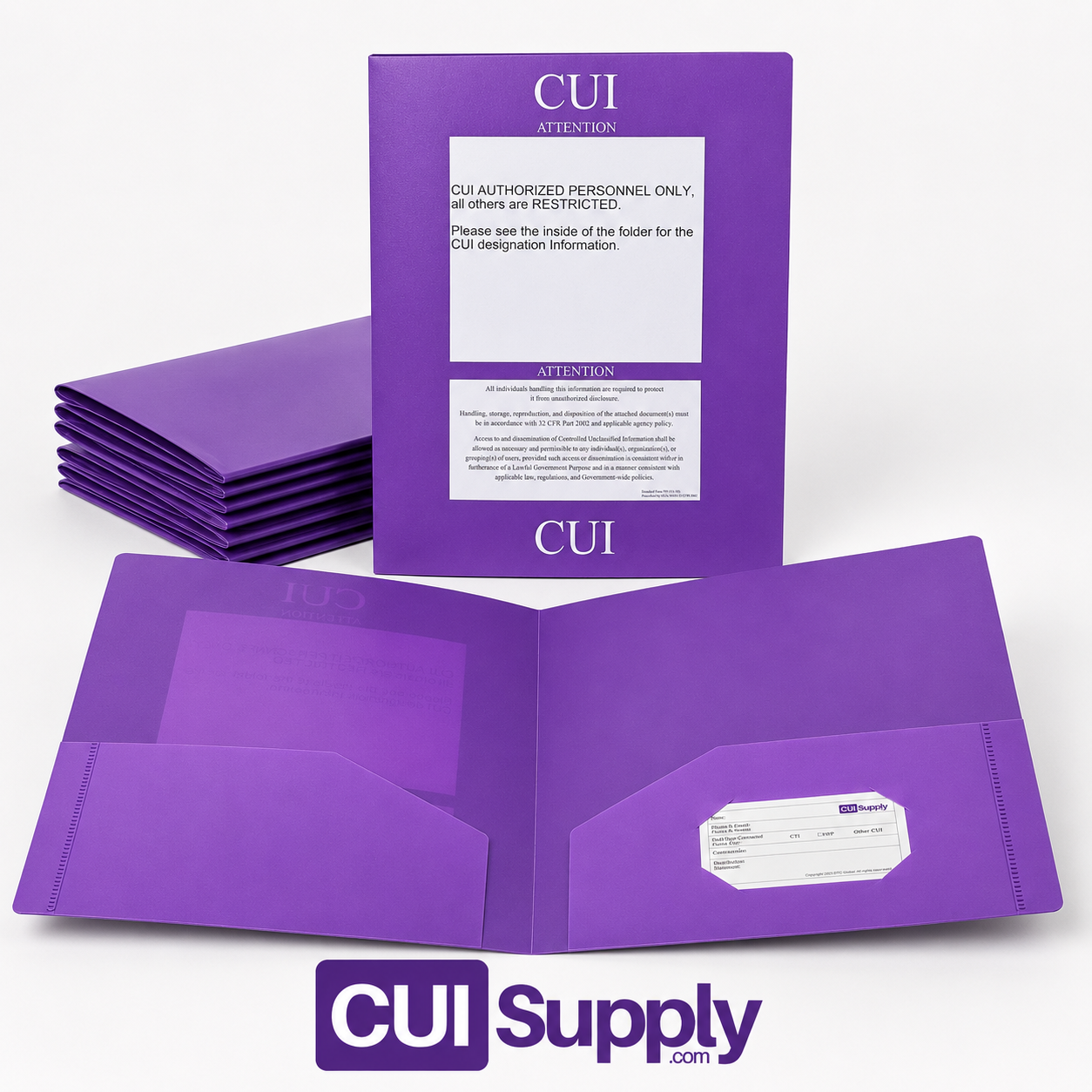 SF 901 CUI Restricted Access Purple Folders