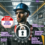 CUI Zone Stop Signs 2-pack aluminum secure area signs for authorized personnel only compliance