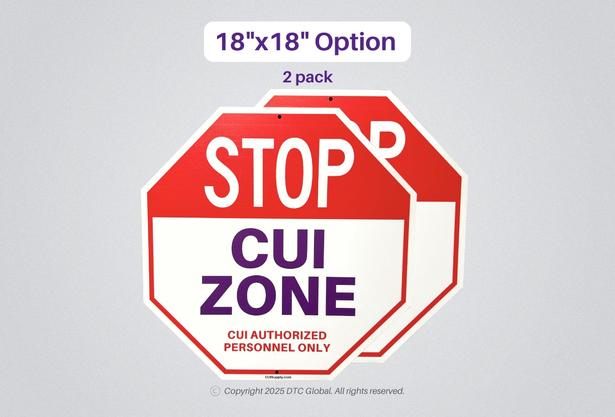 CUI Zone Stop Signs