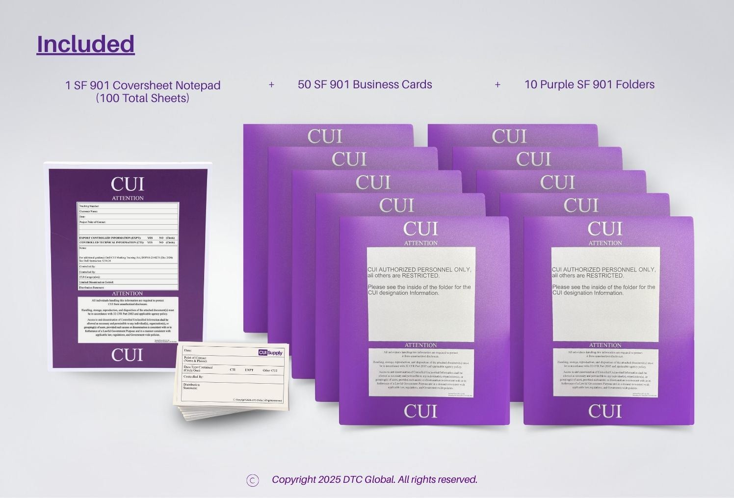 SF 901 CUI Coversheet and Folders - Combo Pack for Sensitive Info – CUI ...