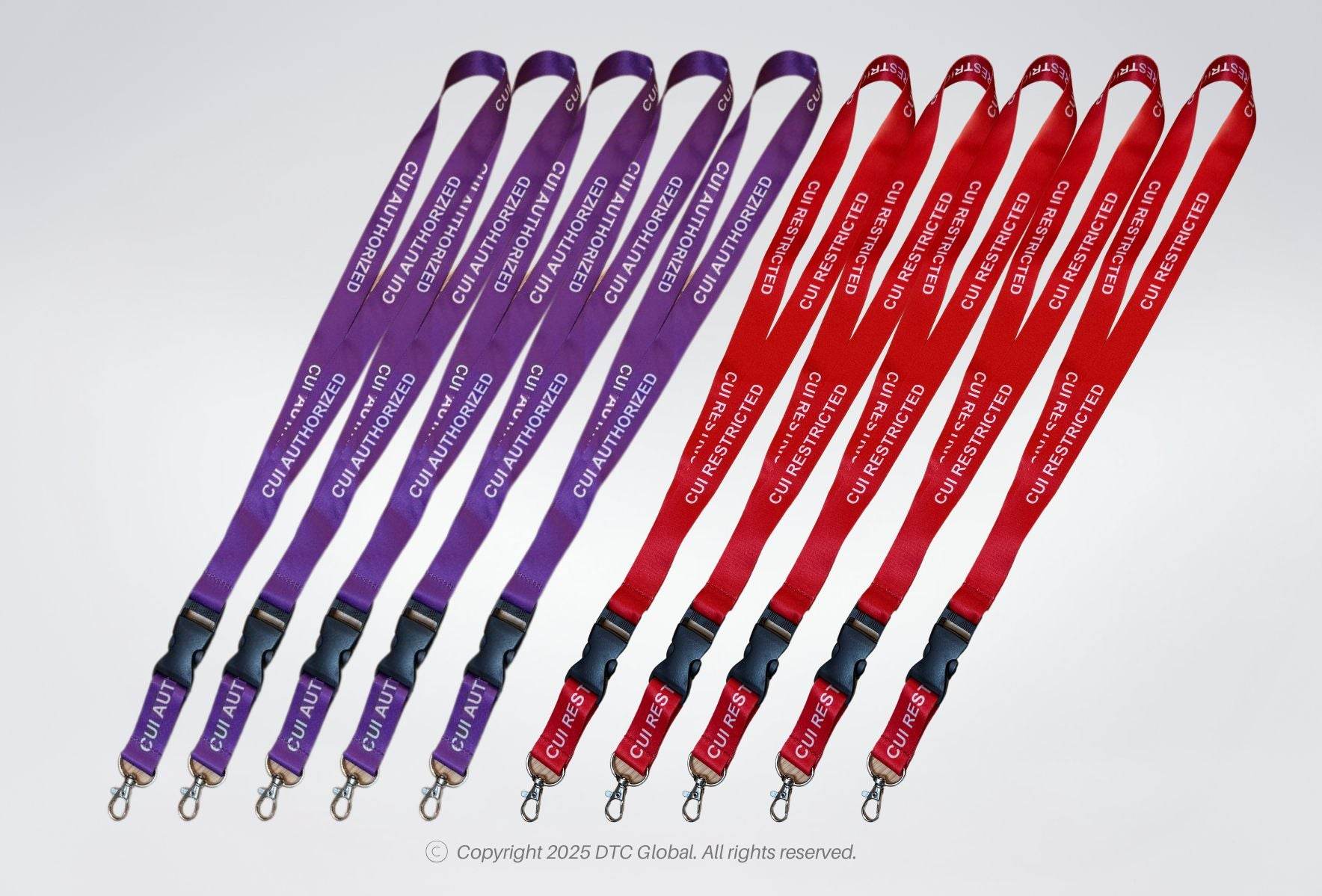 High Visibility Lanyards - 10 Pack