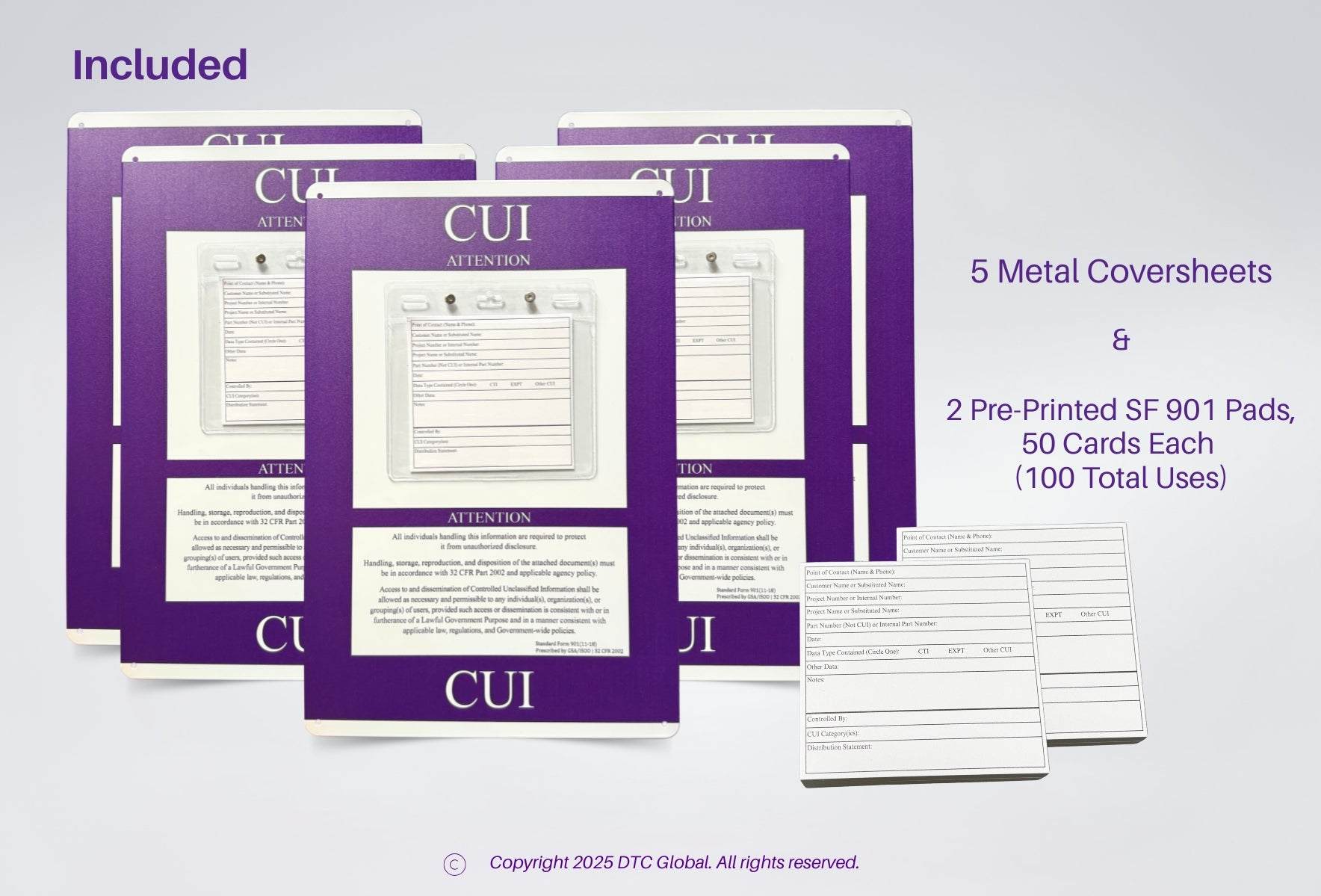 Reusable Metal SF 901 Coversheet for Travelers