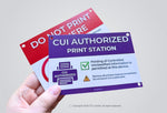 CUI printer and scanner station signs and supplies for secure document handling