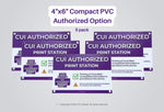 CUI printer station signs for authorized and restricted print areas