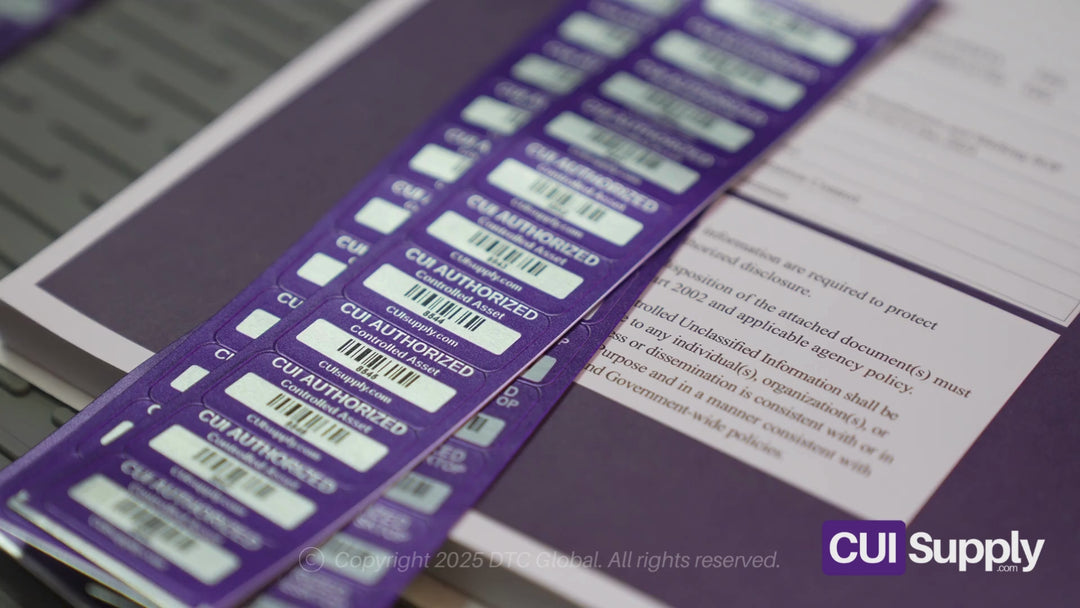 CUI Authorized Control Asset Labels