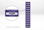 Ultimate CUI Compliance Pack featuring a vertical strip of purple CUI Authorized Controlled Asset barcode labels